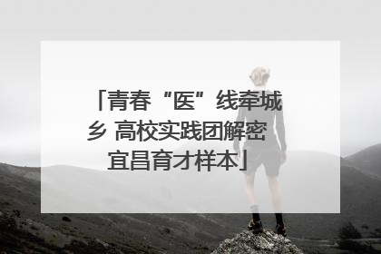 青春“医”线牵城乡 高校实践团解密宜昌育才样本