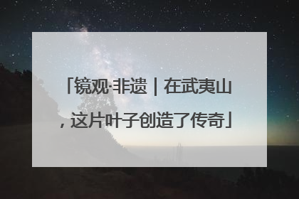 镜观·非遗｜在武夷山，这片叶子创造了传奇