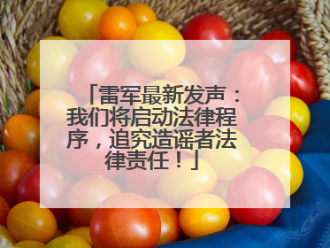 雷军最新发声：我们将启动法律程序，追究造谣者法律责任！
