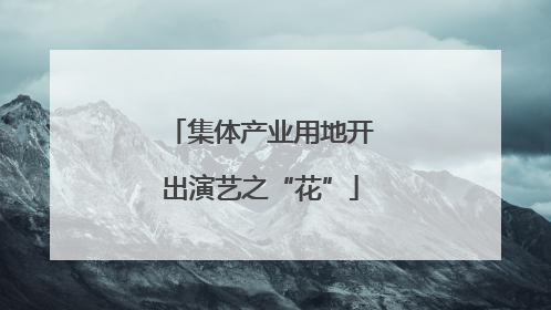 集体产业用地开出演艺之“花”