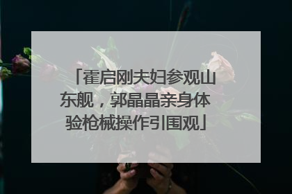 霍启刚夫妇参观山东舰，郭晶晶亲身体验枪械操作引围观