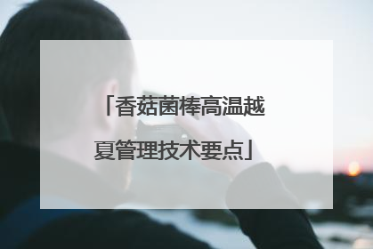 香菇菌棒高温越夏管理技术要点