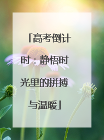 高考倒计时：静悟时光里的拼搏与温暖