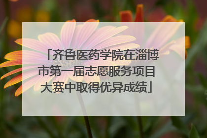 齐鲁医药学院在淄博市第一届志愿服务项目大赛中取得优异成绩