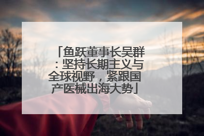 鱼跃董事长吴群：坚持长期主义与全球视野，紧跟国产医械出海大势