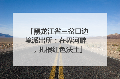 黑龙江省三岔口边境派出所：在界河畔，扎根红色沃土