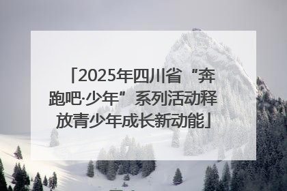 2025年四川省“奔跑吧·少年”系列活动释放青少年成长新动能