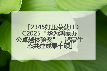 2345好压荣获HDC2025“华为鸿蒙办公卓越体验奖”，鸿蒙生态共建成果丰硕