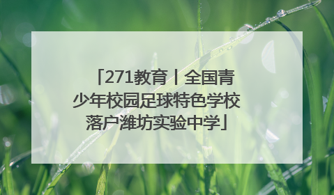 271教育丨全国青少年校园足球特色学校落户潍坊实验中学