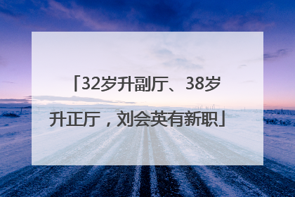 32岁升副厅、38岁升正厅，刘会英有新职