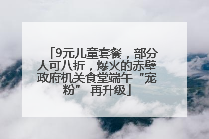 9元儿童套餐，部分人可八折，爆火的赤壁政府机关食堂端午“宠粉” 再升级