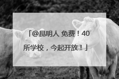 @昆明人 免费！40所学校，今起开放！
