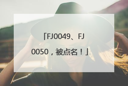FJ0049、FJ0050，被点名！